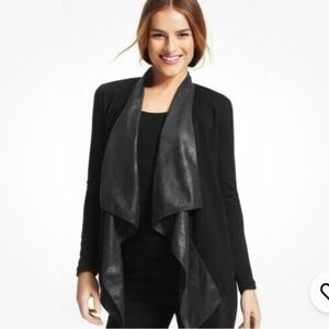 CAbi Black Blazer Drape open  Waterfall Design jacket
